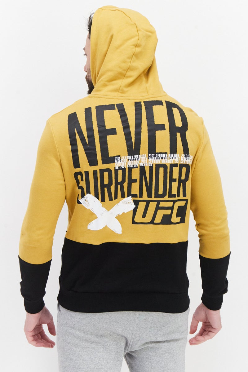 Ufc Men Sportswear Fit Long Sleeve Outdoor Hoodie, Yellow - Image 4