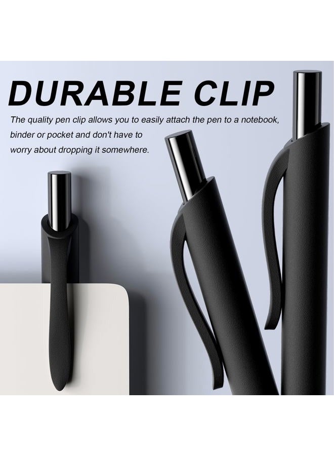 InkSlick 208 Pack Black Pens - Bulk Pens, Medium Point Ballpoint Pens, Smooth Ink, 1.0MM Retractable Click Pen for Waitress, Server, Office Black Ink - Image 4