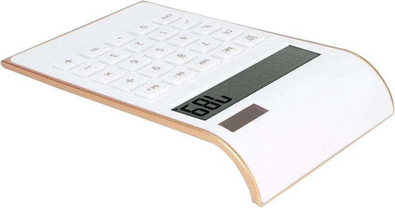 Financial Calculator, 10 Digits Solar Calculator, Office Supplies for Home Business Office Finance (White) - Image 3