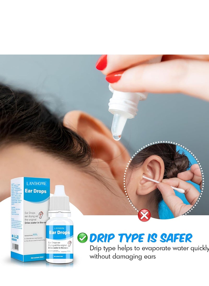 Lanthome Swimmer's Ear Drops 20ml,All-Natural Water Remover for Swimmer's Ear, Prevent Infections,Dry Ears,Safe Treatment for Kids and Adults,Relieves Ear Irritation and Trapped Water for Ear Protection  - Image 4