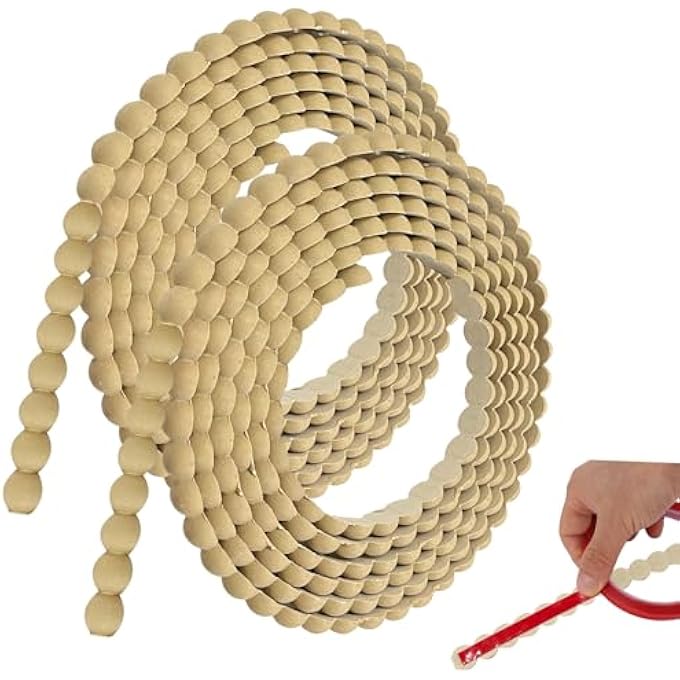 19.7FT WOOD COLOR BEAD MOLDING TRIM SELF ADHESIVE,15MM PEEL AND STICK FOR WALLS BATHROOM MIRROR FRAME BORDER,DIY FURNITURE DOOR WARDROBE HOME DECOR - Image 1