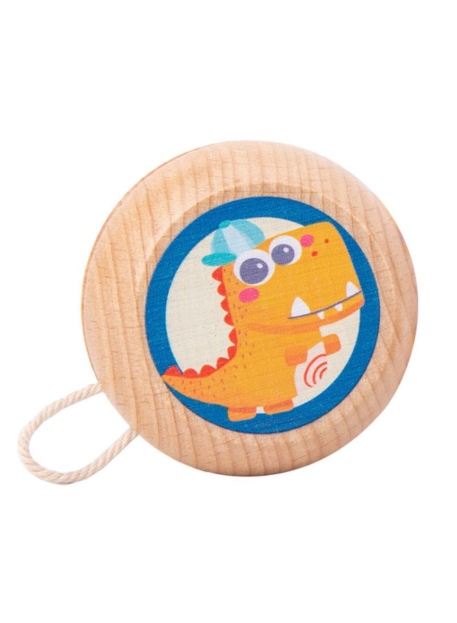 Wooden Yo-yo Toys For Children And Boys Yo-yo Wooden Yoyo Ball Stall Toys Supply Yunhe County-color:green Pattern - Image 5