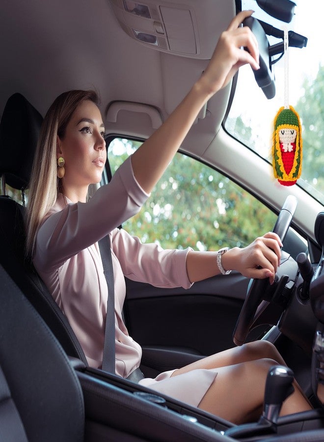 ليليافار، قطعتان من سلاسل مفاتيح كروشيه صغيرة لسيدة غوادالوبي، هدية تذكارية لعيد الميلاد الكاثوليكي ومعمودية النساء، مريم العذراء، تذكارات المعمودية - Image 4