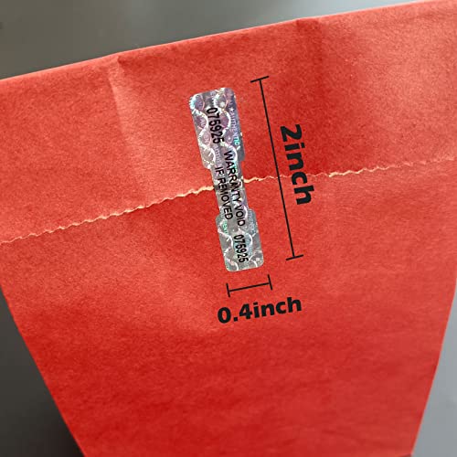 ILMBVM 360pcs Bone Shape Tamper Proof Hologram Stickers Genuine Warranty Void Seal Labels tamepr evident Label Honeycomb Bottom (2x0.4inch) - Image 5