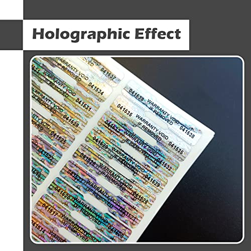 ILMBVM 360pcs Bone Shape Tamper Proof Hologram Stickers Genuine Warranty Void Seal Labels tamepr evident Label Honeycomb Bottom (2x0.4inch) - Image 4