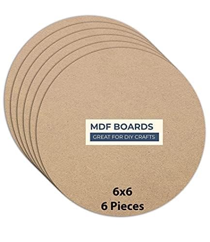 MILAPARK CRAFTS دوائر قماش MDF من MILAPARK - ألواح دائرية للفن، الحرف، الراتنج، ليبان، ماندالا، الرسم، التعليق على الجدران، صناعة الساعات، الزينة (10 بوصة) - Image 1