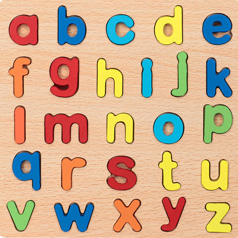 Montessori Children'S Digital Puzzle Letter Cognitive Matching Teaching Aids Hand Grip Board Early Education Puzzle Building Blocks Puzzle - Image 5