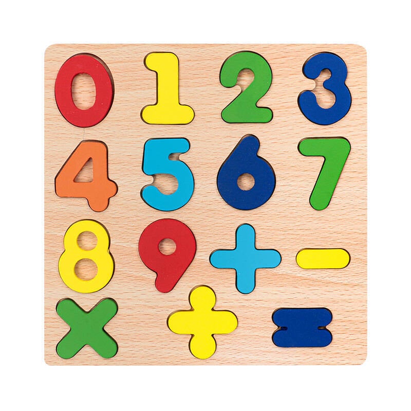Montessori Children'S Digital Puzzle Letter Cognitive Matching Teaching Aids Hand Grip Board Early Education Puzzle Building Blocks Puzzle - Image 1