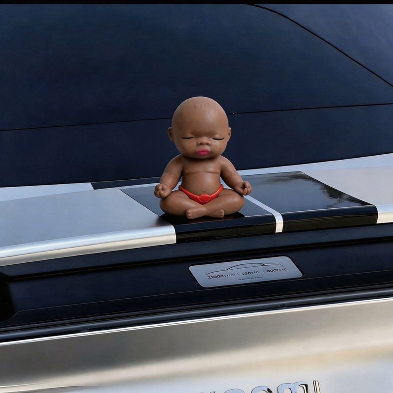 Natalie Car Dashboard Figurine Black Doll - Image 3
