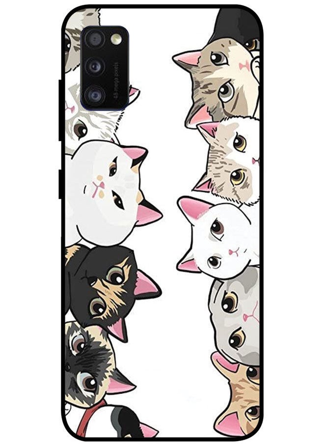 EYE CATCH Protective Case Cover For Samsung Galaxy A41 Smart Series Printed Protective Case Cover for Samsung A41 Cats  - Image 1
