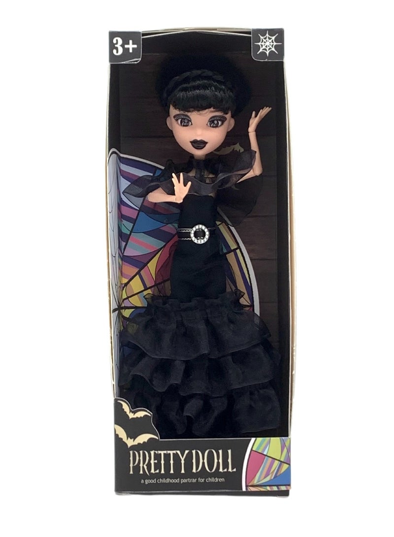 general Addams' Family Doll 11 Joint Black Dress Monster Wednesday Doll Collectible Black Gothic Dress Inspired by Dance Scenes - Image 2