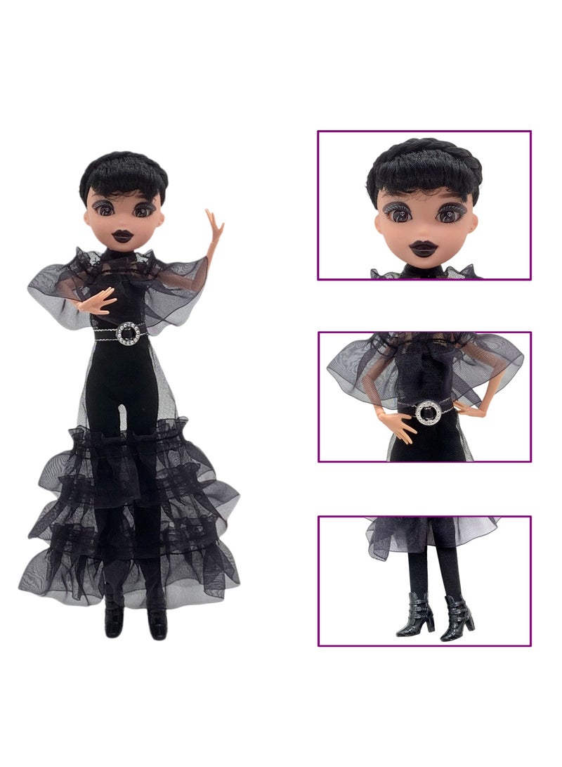 general Addams' Family Doll 11 Joint Black Dress Monster Wednesday Doll Collectible Black Gothic Dress Inspired by Dance Scenes - Image 3