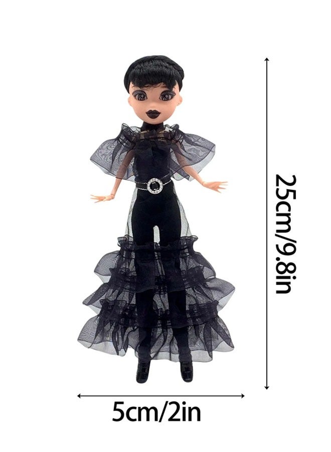 general Addams' Family Doll 11 Joint Black Dress Monster Wednesday Doll Collectible Black Gothic Dress Inspired by Dance Scenes - Image 4