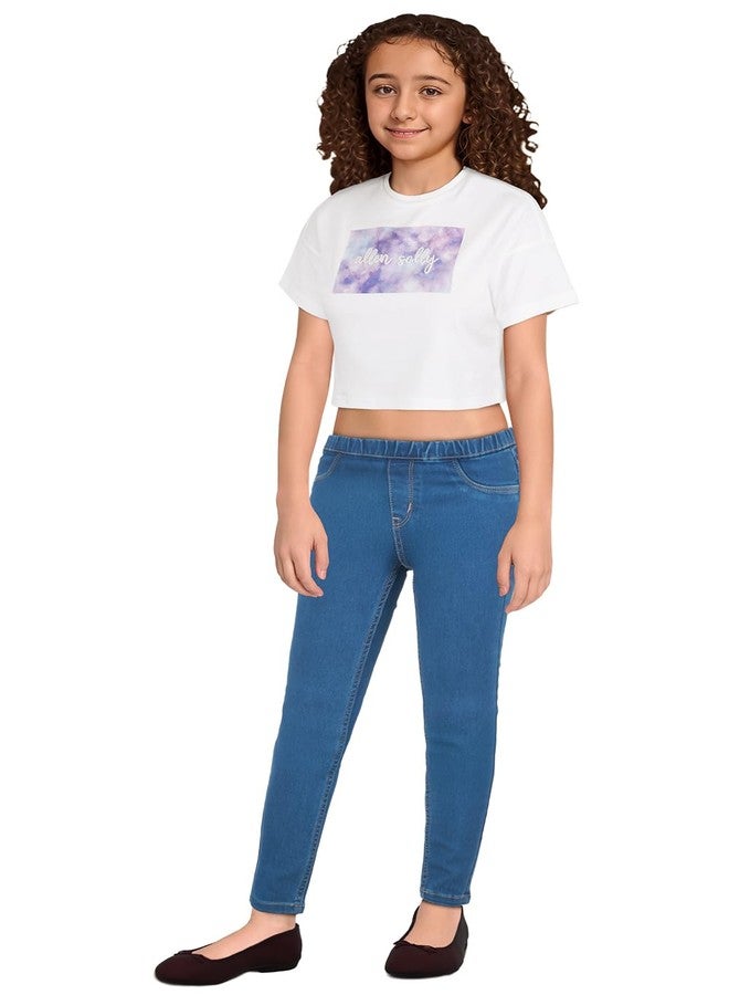Allen Solly Girl's Regular Jeans (AGDNCJEBW57630_Blue - Image 5