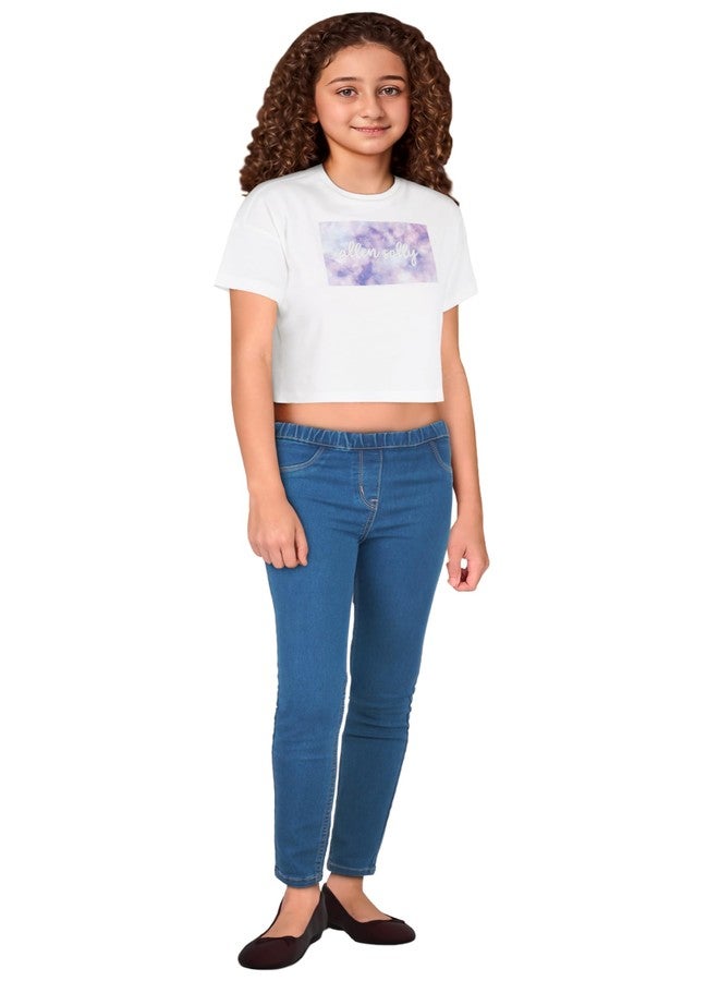 Allen Solly Girl's Regular Jeans (AGDNCJEBW57630_Blue - Image 3