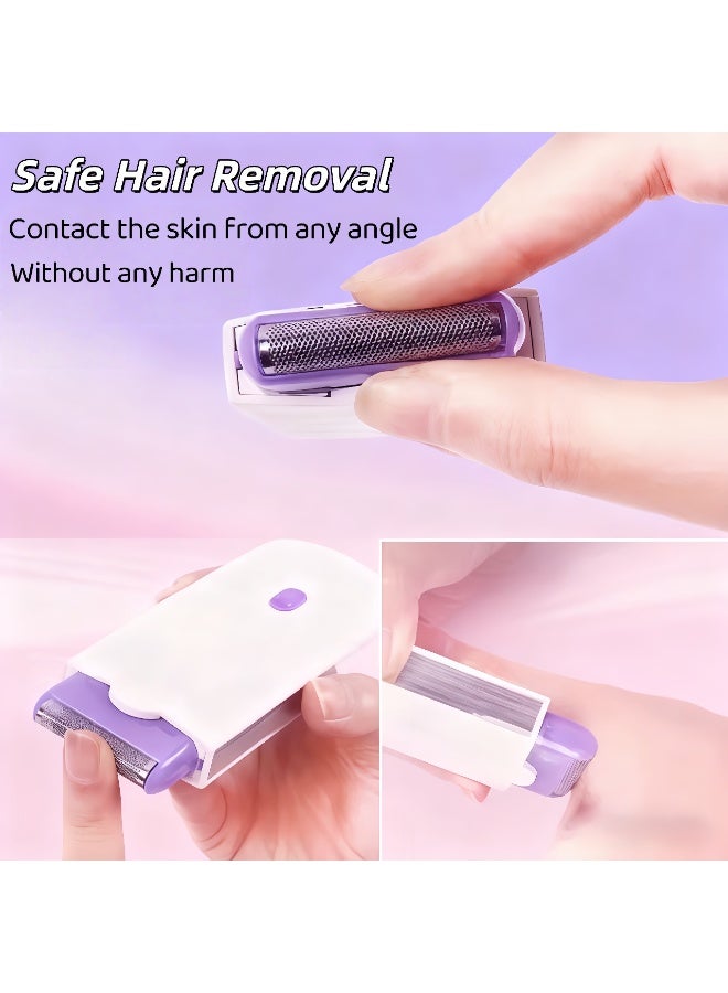 XiuWoo Electric Razor for Women,Painless Epilator,USB Rechargeable,Bikini Trimmer,Women's Shaver Cordless Wet and Dry,with 2 Pcs Heads,for Lip, Chin, Arms,face, Legs and underarms(White,US Standard) - Image 3