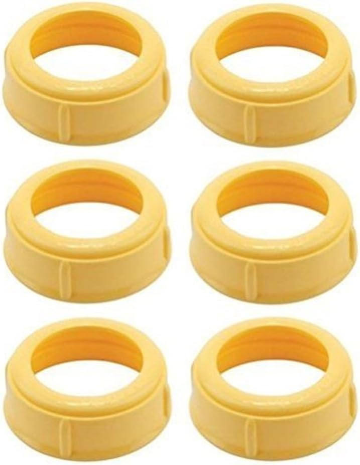 6 Pack Collars Medela Bottle Nipple Collar Rings for Medela Baby Bottles 5oz  8oz Slow or Medium Flow Nipples Compatible with Plastic  Glass Bottles BPA Free Mess Free No Leak or Spill with BB Gift