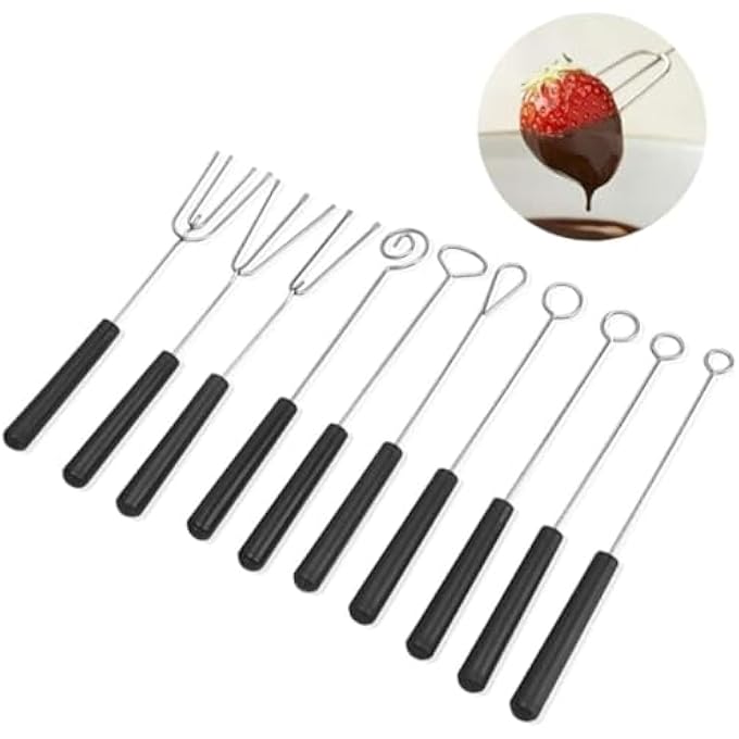 RAYYAN Chocolate Dipping Fork Set Diy Baking Supplies Stainless Steel Decorating Tool Set For Handmade Chocolates PralinesTruffles Multiplex Chef Art Pencil Candy Making Dipping Tool - Image 1