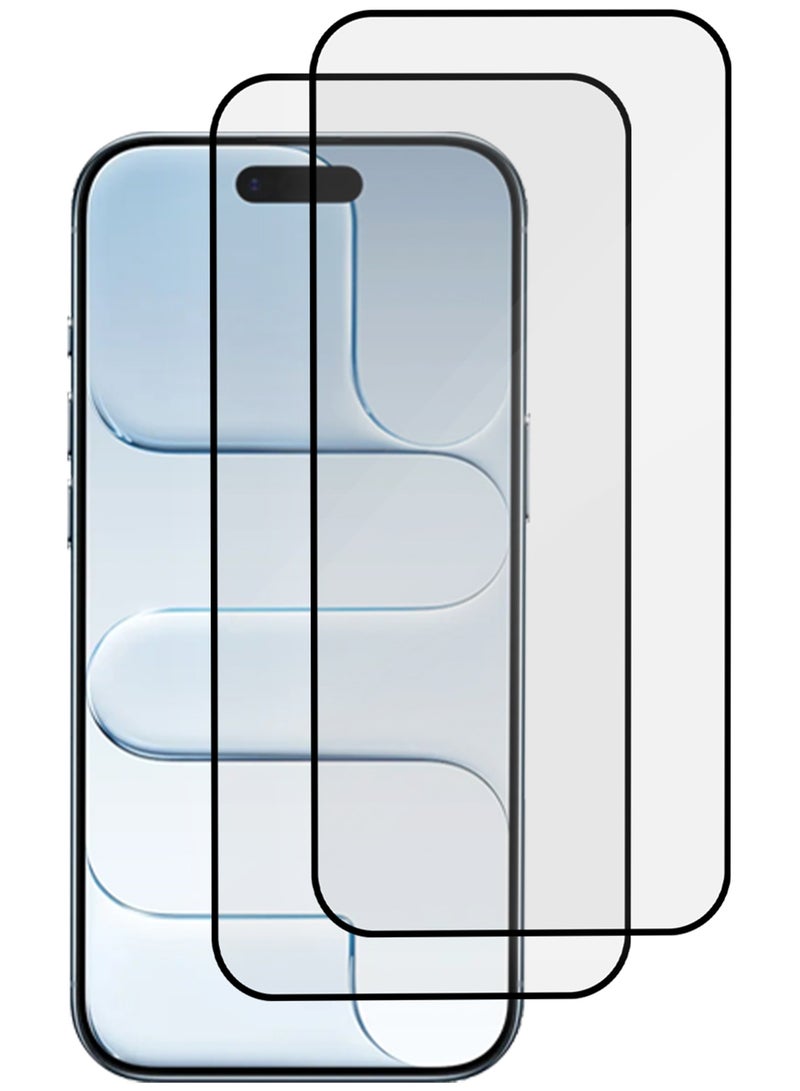 کاتانس عبوتان من واقي الشاشة لهاتف iPhone 17 Air - تغطية كاملة ثلاثية الأبعاد من الزجاج المقوى 9H بدون فقاعات تركيب عالي الحماية مقاوم للخدش - Image 3