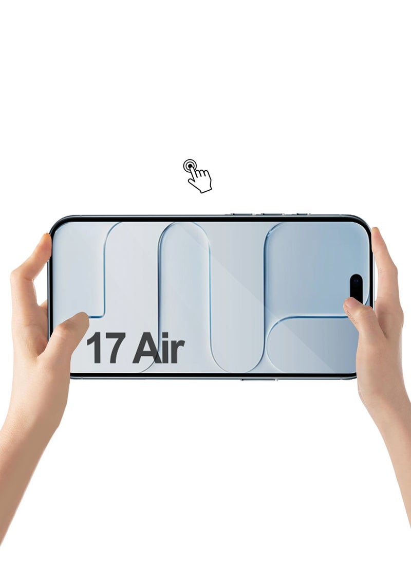 کاتانس عبوتان من واقي الشاشة لهاتف iPhone 17 Air - تغطية كاملة ثلاثية الأبعاد من الزجاج المقوى 9H بدون فقاعات تركيب عالي الحماية مقاوم للخدش - Image 5