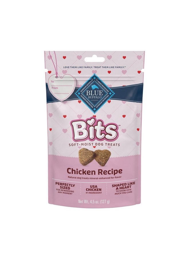 بلو بافلو مكافآت تدريب الكلاب من Blue Buffalo Valentine's Day Edition، وصفة الدجاج، كيس 4.5 أونصة - Image 1