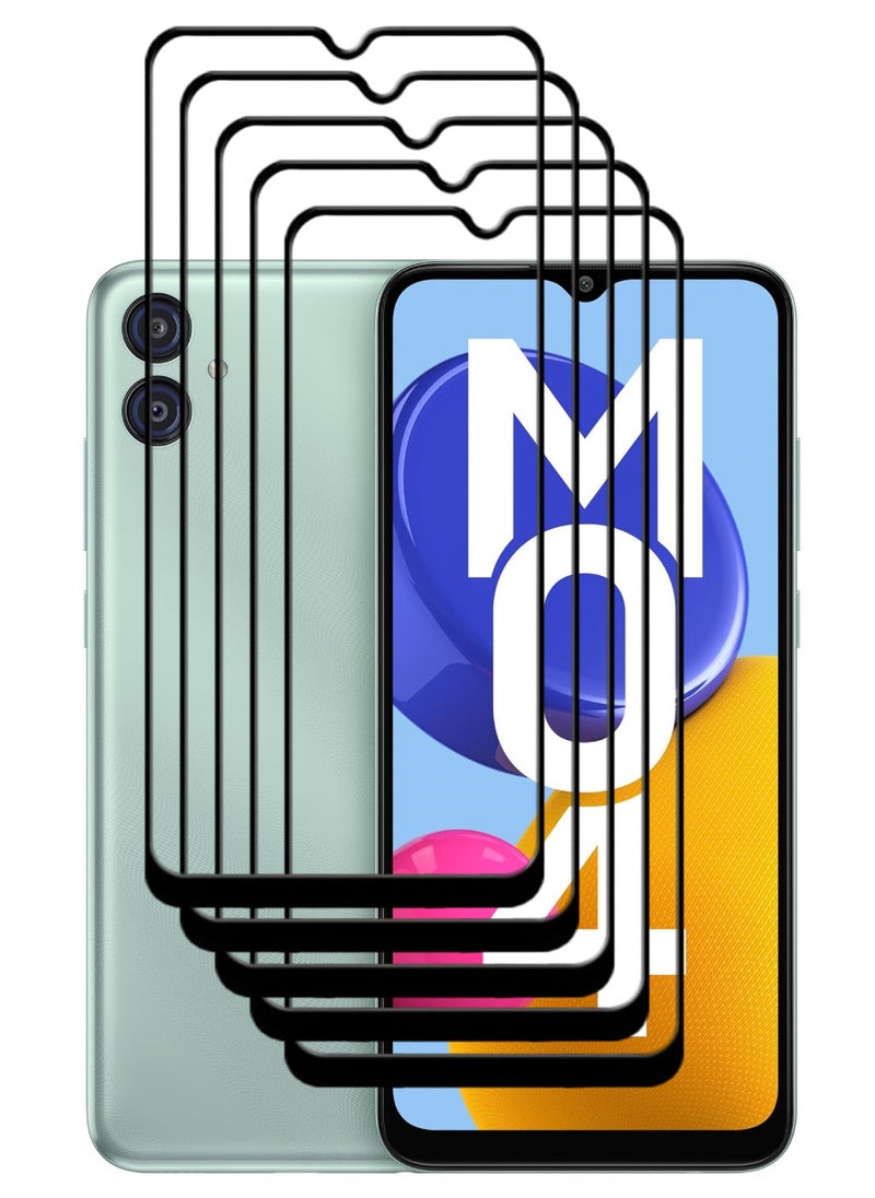 ACLIX 5 Pieces Antistatic ESD Dustproof Premium Quality High Definition Tempered Glass Screen Protector Designed For Samsung Galaxy M04 - Image 1