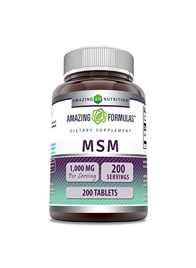 Amazing Formulas Msm 1000Mg 200 Tablets Supplement  Nongmo  Gluten Free  Made In Usa - pzsku/Z00A4B557EC94B493004CZ/45/_/1695133808/9176acd6-b623-46b4-93a3-69dc36a95cd4