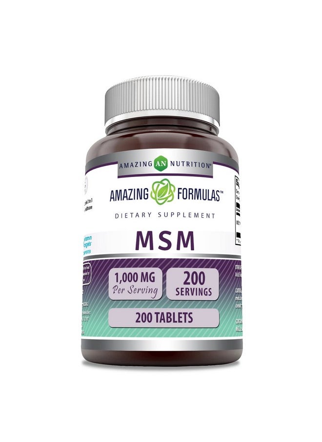 Amazing Formulas Msm 1000Mg 200 Tablets Supplement  Nongmo  Gluten Free  Made In Usa - pzsku/Z00A4B557EC94B493004CZ/45/_/1695133854/b8318da8-7e9d-4a1c-aa92-a907e4c24176