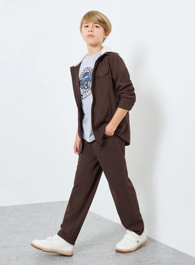 ستايلي بنطال كوردروي بقصة مستقيمة