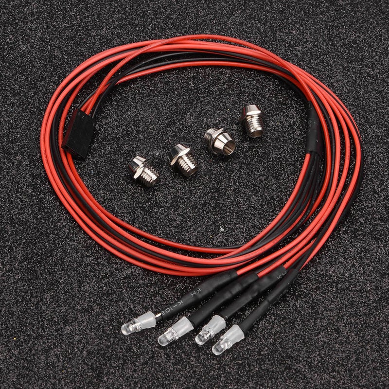 4PCS Headlights RC Accessory LED Lights for Model Drift Car - Image 4