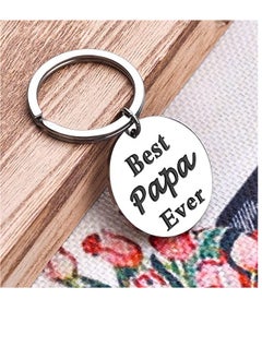 Excefore Stainless Steel Keychain Fathers Day Dad Gifts from Daughter Son Keychain Birthday Gifts for Father  - Image 2