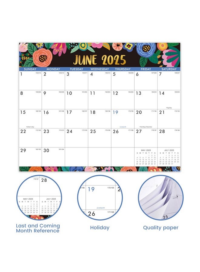 Makapoo Magnetic Calendar For Fridge - Calendar 2025 From Jan.2025 - Dec.2025, Magnetic Calendar 2025, 8" × 10",Tear-Off Pad, Blocks With Julian Dates - Floral  - Image 3