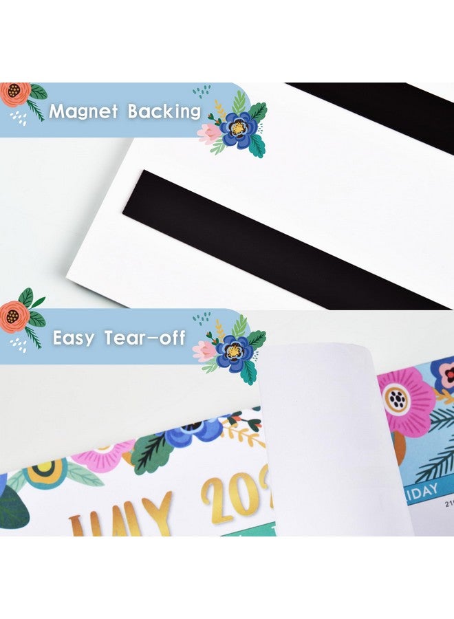 Makapoo Magnetic Calendar For Fridge - Calendar 2025 From Jan.2025 - Dec.2025, Magnetic Calendar 2025, 8" × 10",Tear-Off Pad, Blocks With Julian Dates - Floral  - Image 4