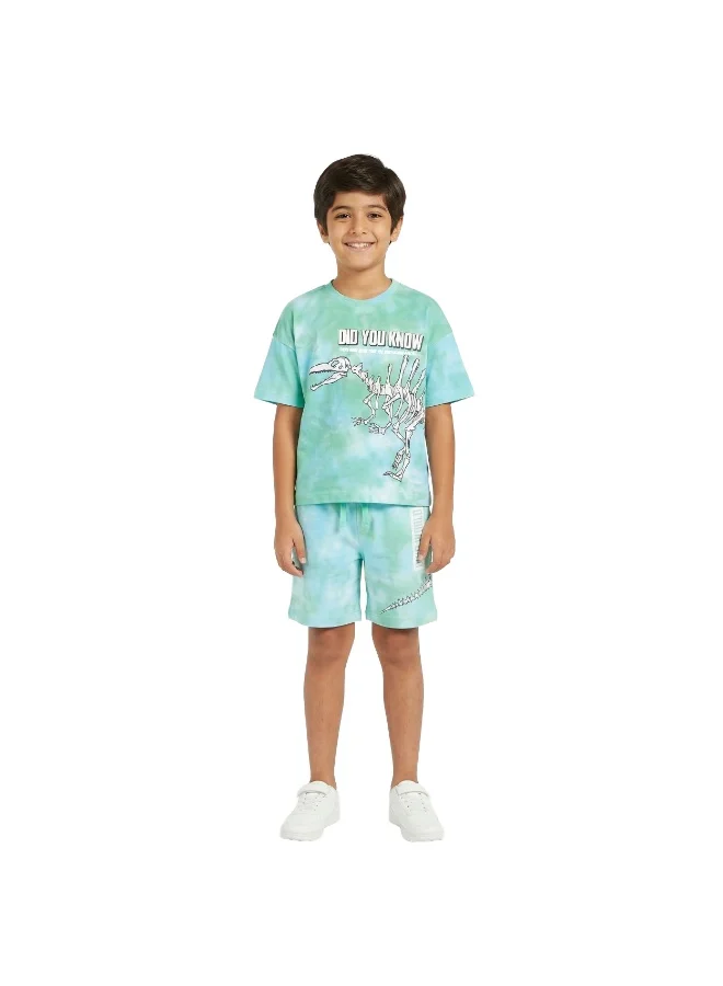 ايكو AIKO-Boys Stylish Printed T-Shirt & Shorts Set