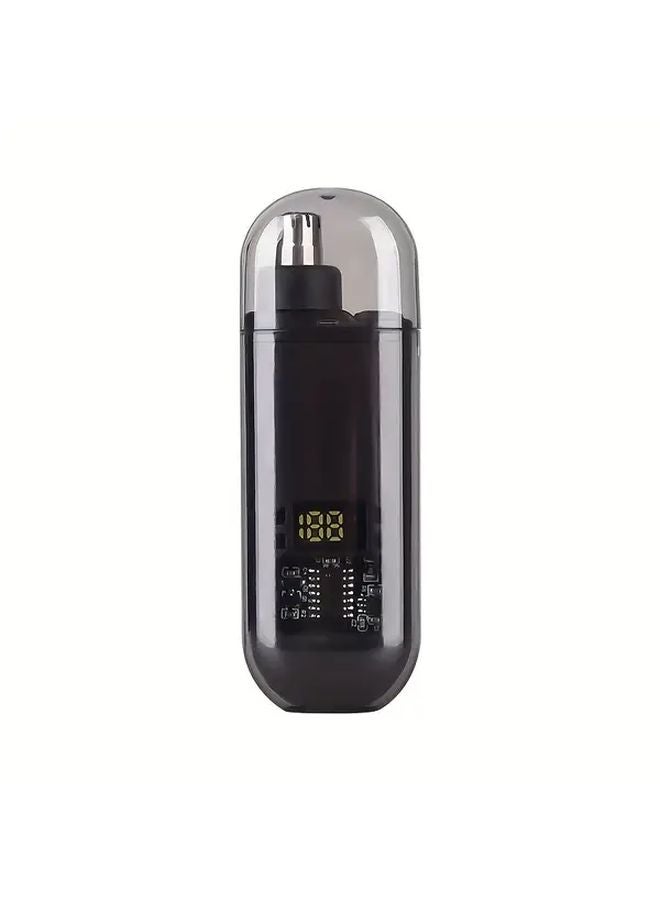 مشذب شعر الأنف الكهربائي الأسود بشاشة رقمية قابلة للشحن عبر USB للرجال والنساء - Image 4