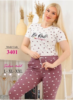 Star Tex Pajamas for Women Girls Summer Cotton Pajamas High Quality Comfortable to Wear Plaid T-Shirt Pants Big Size  - Image 2