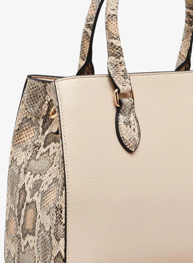 Celeste Animal Print Tote Bag with Detachable Strap