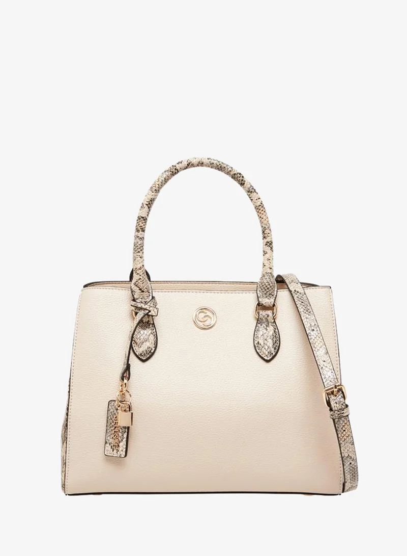 Animal Print Tote Bag with Detachable Strap
