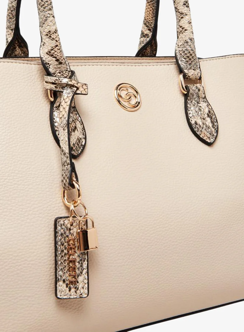 Celeste Animal Print Tote Bag with Detachable Strap