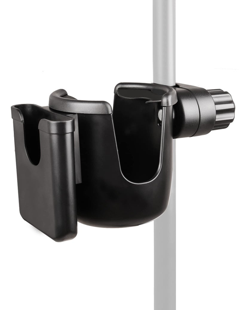 Mr.Power Mic Stand Cup Holder with Phone Holder, Universal 2-in-1 Bottle Holder for Music Stand, Boom - Image 1