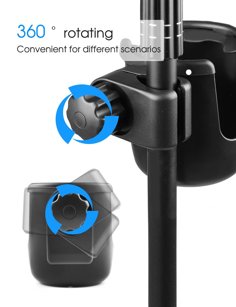 Mr.Power Mic Stand Cup Holder with Phone Holder, Universal 2-in-1 Bottle Holder for Music Stand, Boom - Image 5