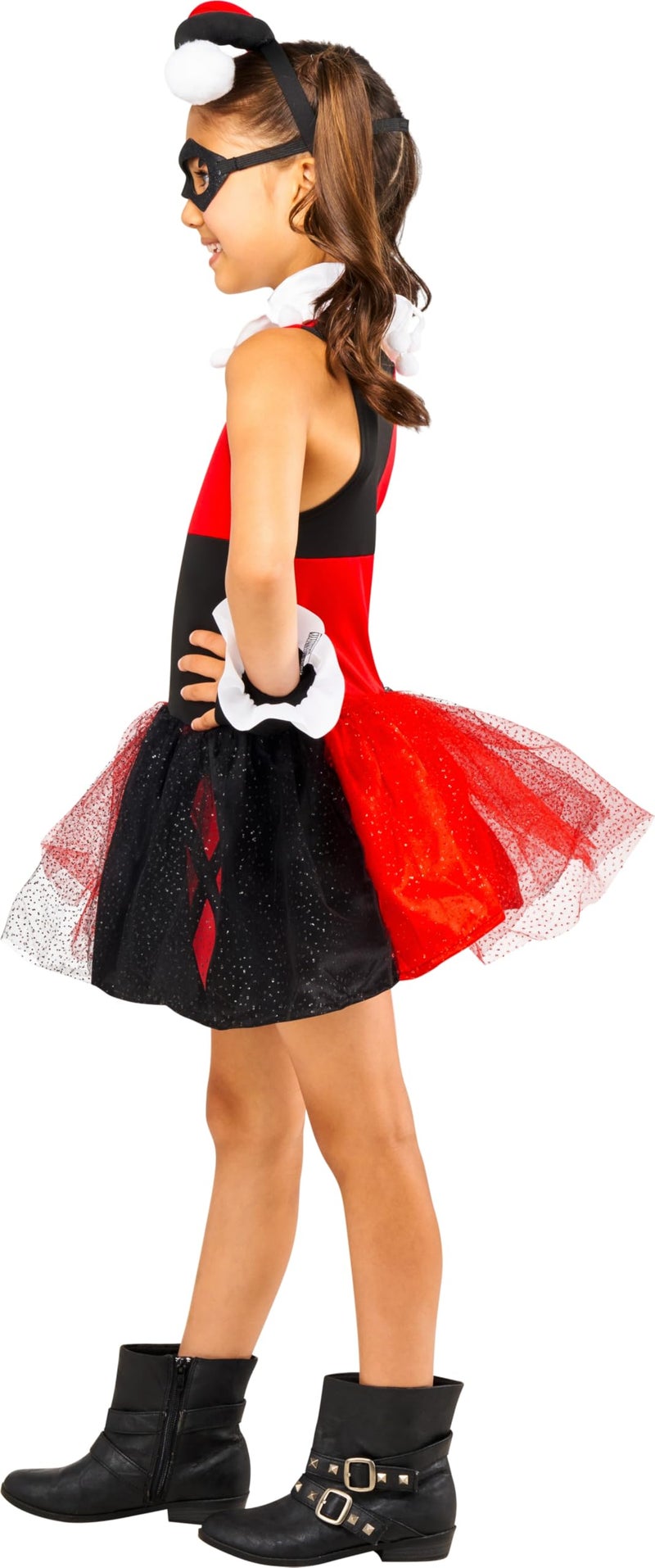 Rubies DC Comics Villains: Harley Quinn Costume Tutu Dress for Kids, Girl's Small - Image 2