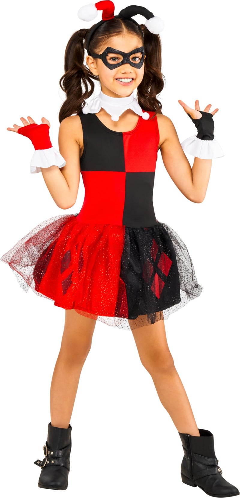 Rubies DC Comics Villains: Harley Quinn Costume Tutu Dress for Kids, Girl's Small - Image 1