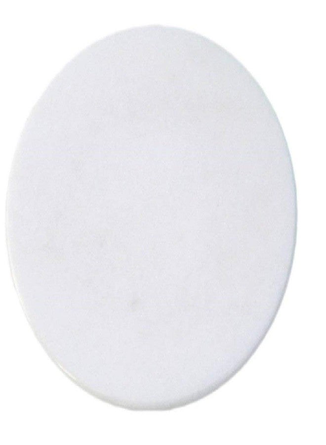 JMH White Marble Chakla Ring Base Rolling Pin Board Roti Maker, 9 Inches Diameter