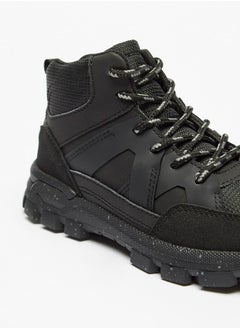 DUCHINI Boys Textured High-Cut Boots With Zip Closure  - Image 5