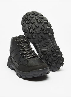 DUCHINI Boys Textured High-Cut Boots With Zip Closure  - Image 4