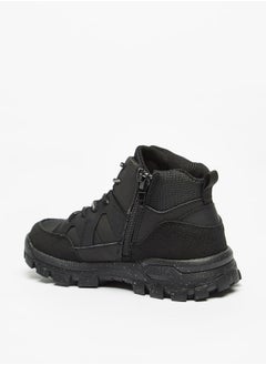 DUCHINI Boys Textured High-Cut Boots With Zip Closure  - Image 3