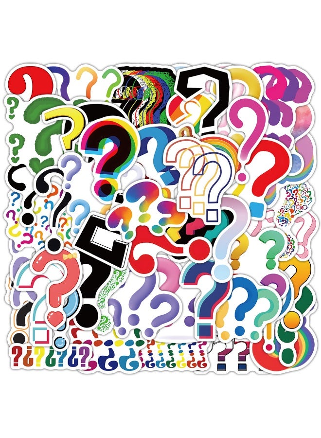 NIBEMINENT 60 Pcs Question Mark Deco Kit Waterproof Stickers, High Definition Printing Bright Colors, Suitable for Laptop Skateboard Luggage Water Bottle Guitar DIY - Image 2