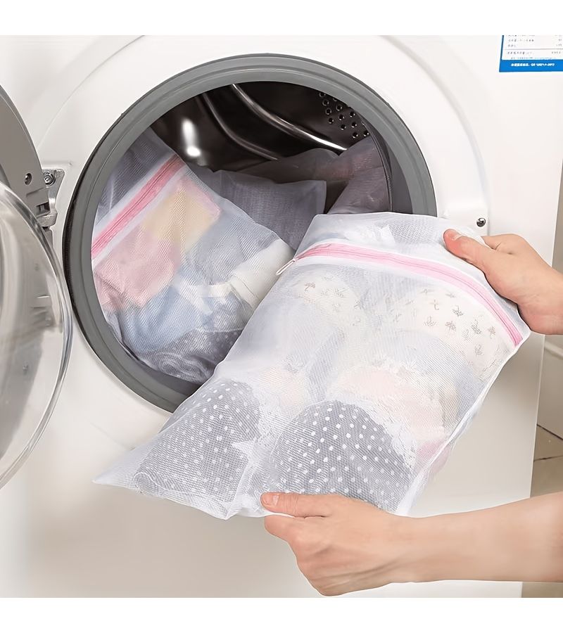 أكياس غسيل شبكية بثلاث قطع تحتوي على سحّابات للملابس الحساسة والملابس الداخلية والملابس المحبوكة - Image 1
