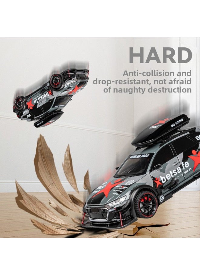 1:24 Alloy Toy Car RS6 Track Modified Version Simulation Alloy Car Generation Car Model Simulation Alloy-Color:Golden Cube RS6 Avant Road Edition Green Belt Travel Box